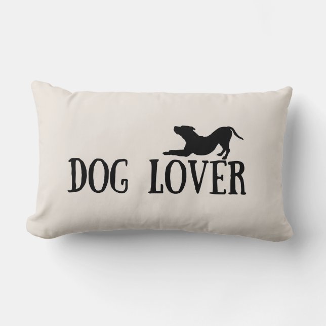 Dog Lover Lumbar Pillow (Front)