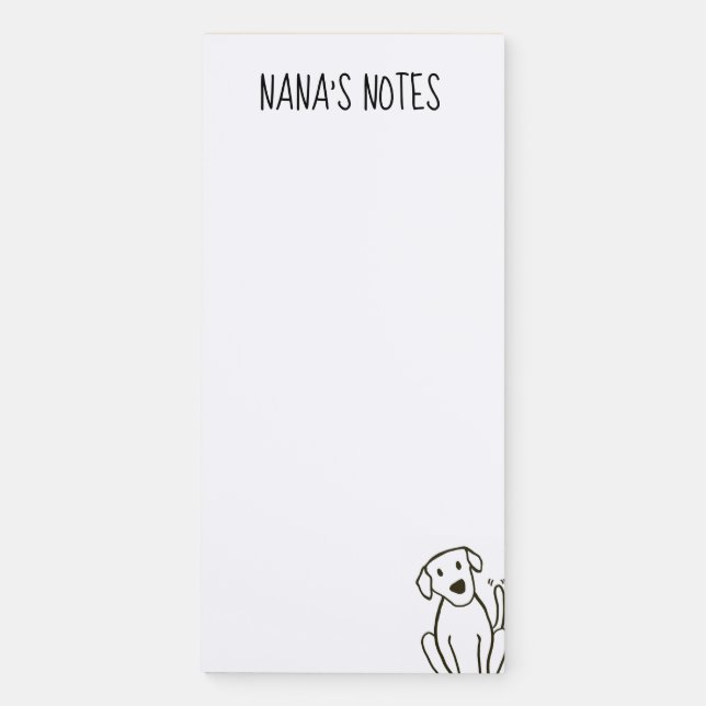 Dog Lover Magnetic Notepad (Front)