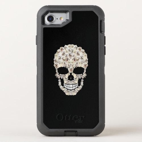 Dog Lover  Maltese Dog Halloween Skull OtterBox Defender iPhone SE87 Case