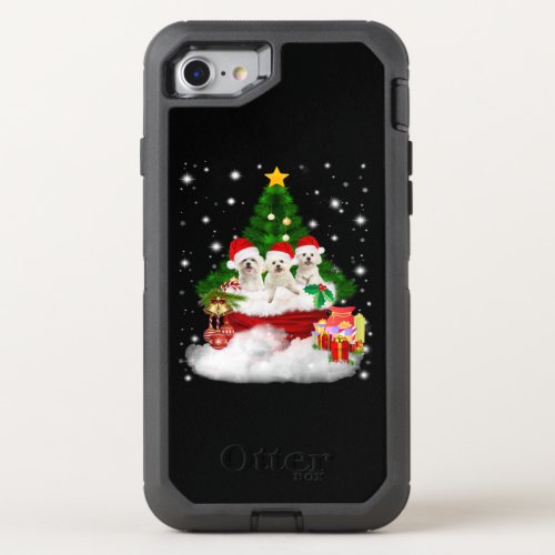 Dog Lover  Maltese Puppies Is Christmas Present OtterBox Defender iPhone SE87 Case