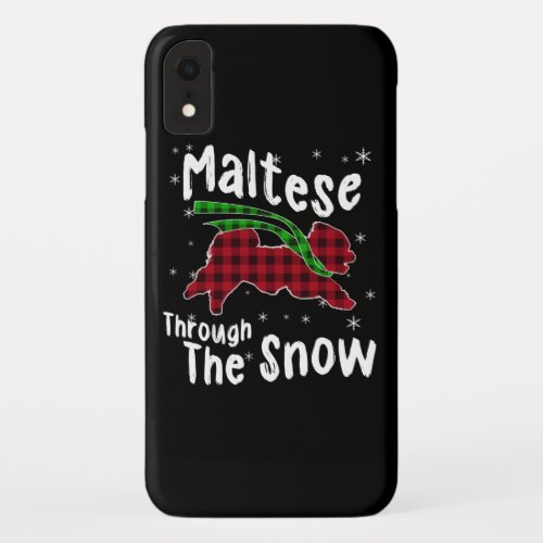 Dog Lover  Maltese Through The Snow iPhone XR Case