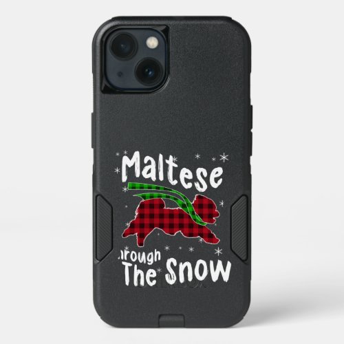 Dog Lover  Maltese Through The Snow iPhone 13 Case