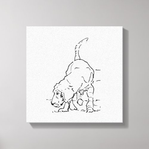 Dog Lover Memory, Beagle Illustration Canvas Print