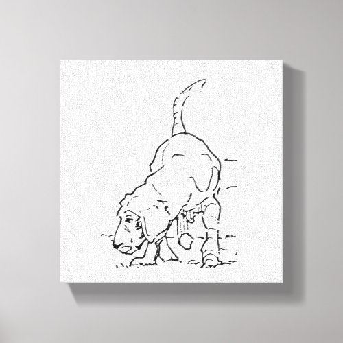 Dog Lover Memory, Beagle Illustration Canvas Print