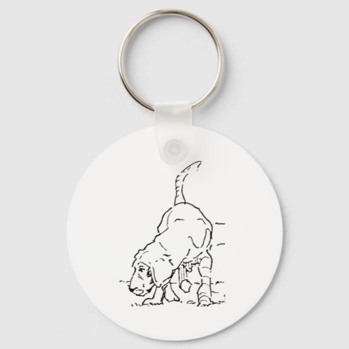 Dog Lover Memory, Beagle Illustration Keychain