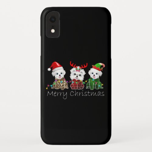 Dog Lover  Merry Christmas Maltese iPhone XR Case