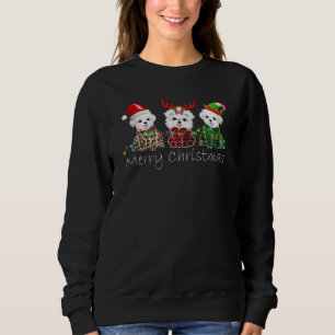Dog Lover   Merry Christmas Maltese Sweatshirt