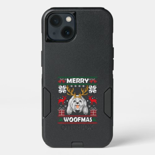 Dog Lover  Merry Woofmas Cute Maltese Puppy iPhone 13 Case