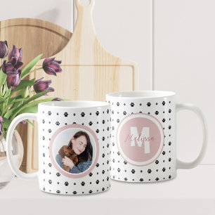 Dog Lover Monogram Pet Photo Coffee Mug