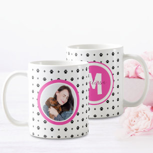 Dog Lover Monogram Photo Coffee Mug