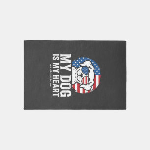 Dog Lover My Dog Is My Heart Rug