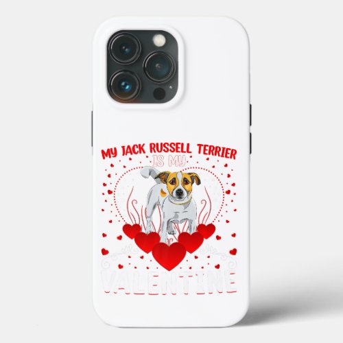  dog lover my jack russell terrier is my valentine iPhone 13 pro case
