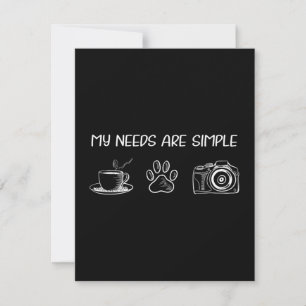 Dog Lover   My Needs Are Simple Coffee Bulldog Thank You Card