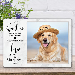 Dog Lover My Sunshine Personalized Pet Photo Plaque