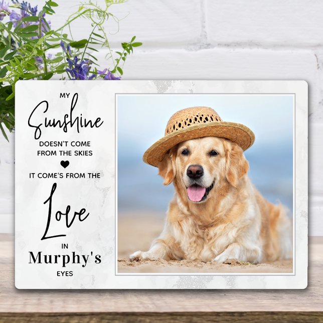 Dog Lover My Sunshine Personalized Pet Photo Plaque (Creator Uploaded)