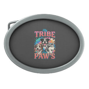 Dog Lover My Tribe Has Paws Belt Buckle