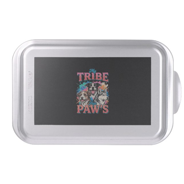 Dog Lover My Tribe Has Paws Cake Pan (Front)