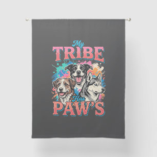 Dog Lover My Tribe Has Paws Sheer Curtains
