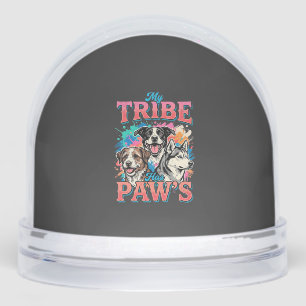 Dog Lover My Tribe Has Paws Snow Globe