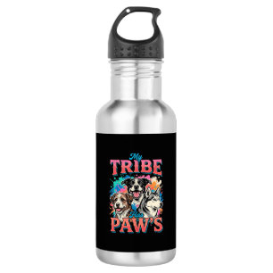 Dog Lover My Tribe Has Paws Stainless Steel Water Bottle