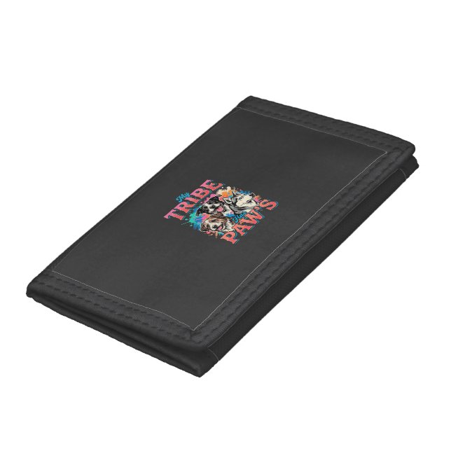 Dog Lover My Tribe Has Paws Trifold Wallet (Bottom)