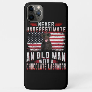 Dog Lover Never Underestimate Old Man Labrador iPhone 11 Pro Max Case