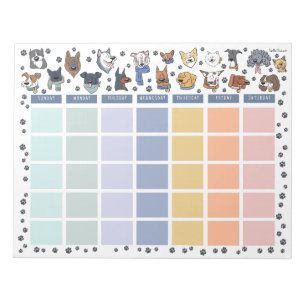 Dog Lover Open Dated Desk Calendar Notepad