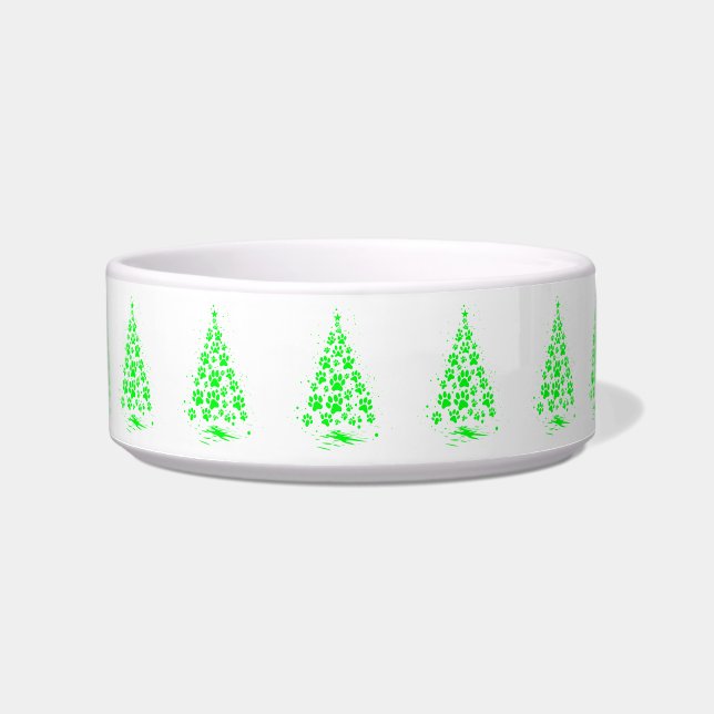 Dog Lover Paw Print Christmas Tree 5 Bowl (Front)