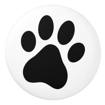 Dog Lover Paw Print Drawer Pull Pet Rescue by Sturgils at Zazzle