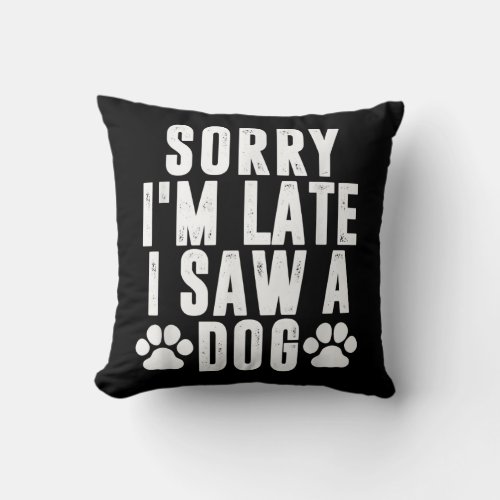 Dog Lover Paw Woof Animal Rescue Dogs Breed Throw Pillow