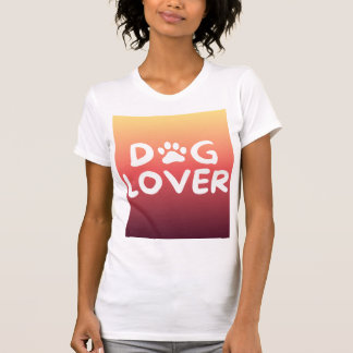 Dog Lover Pawprint Typography Design T-Shirt