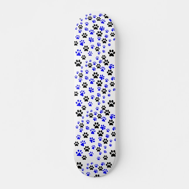 Dog Lover Paws Pattern Skateboard (Front)