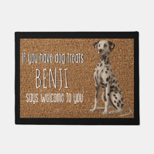 Dog Lover Personalized Dalmatian Dog Name Doormat