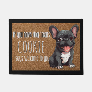 Dog Lover Personalized French Bulldog Puppy Name  Doormat