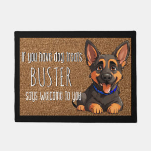 Dog Lover Personalized German Shepherd Puppy Name Doormat
