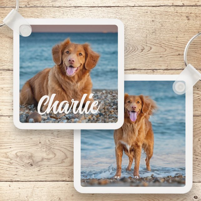 Dog Lover Personalized Pet Photo Keepsake Keychain (Creator Uploaded)