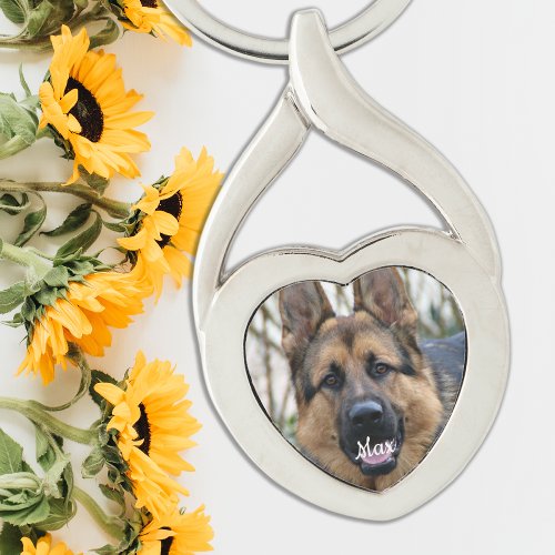 Dog Lover Personalized Pet Photo Keychain