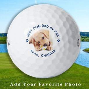 Dog Lover Personalized Pet Photo Modern Golfer Golf Balls