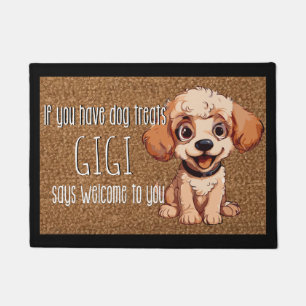 Dog Lover Personalized Poodle Dog Puppy Name Doormat