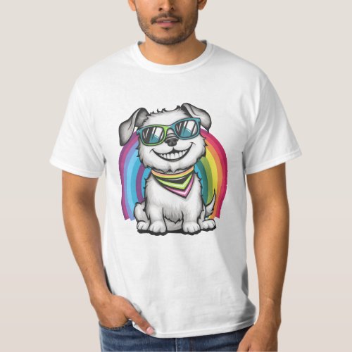Dog Lover Pet Trendy Photo Colorful T_Shirts
