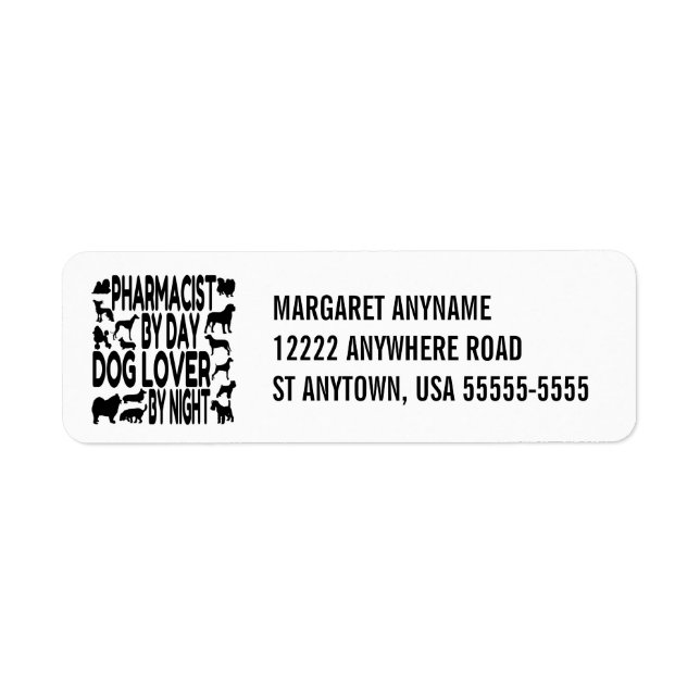 Dog Lover Pharmacist Label (Front)