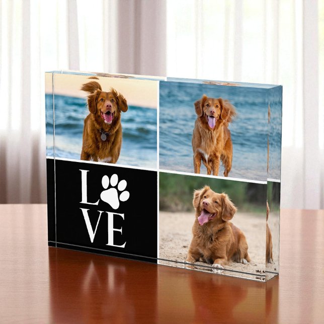 Dog Lover Photo Collage Custom Love Photo Block (Creator Uploaded)