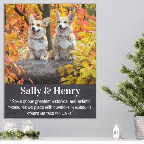 Dog Lover Poem Modern Elegant Custom Pet Photo Canvas Print