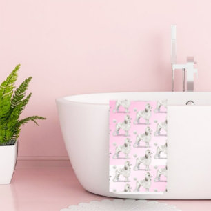 Dog Lover Poodle Monogram Bath Towel Set