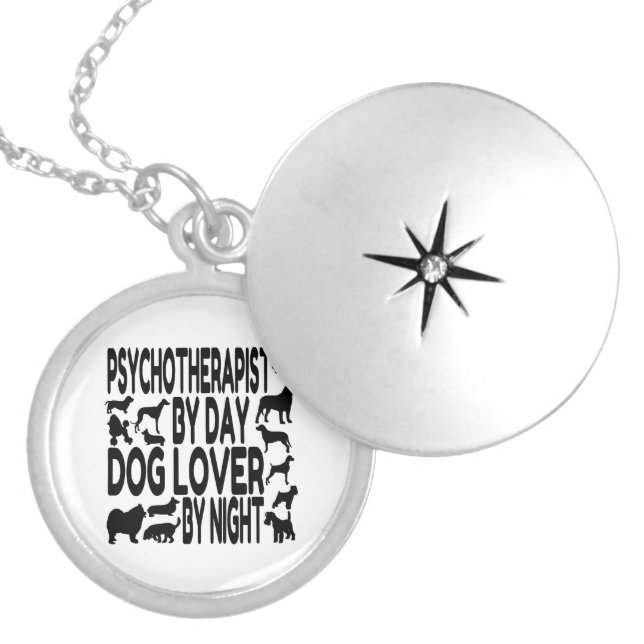 Dog Lover Psychotherapist Locket Necklace (Front)