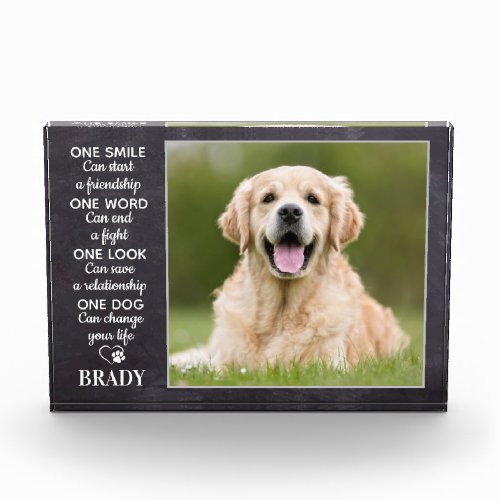Dog Lover Quote Keepsake Personalized Pet Photo Acrylic Award