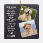 Dog Lover Quote Keepsake Personalized Pet Photo Ceramic Ornament<br><div class="desc">Celebrate your best friend and cherish those precious memories with a custom unique dog lover keepsake photo ornament in a rustic chalkboard slate design . This unique pet dog photo keepsake ornament is the perfect gift for yourself, family or friends to honor your best dog or as a pet memorial....</div>