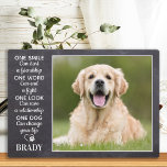 Dog Lover Quote Keepsake Personalized Pet Photo Plaque<br><div class="desc">Celebrate your best friend and cherish those precious memories with a custom unique dog lover keepsake photo plaque in a rustic chalkboard slate design . This unique pet dog photo keepsake plaque is the perfect gift for yourself, family or friends to honor your best dog or as a pet memorial....</div>