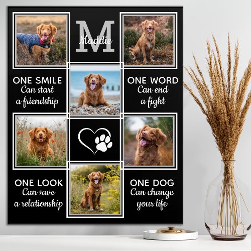 Dog Lover Quote Keepsake Unique Pet Photo Collage Acrylic Print
