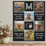 Dog Lover Quote Keepsake Unique Pet Photo Collage Faux Canvas Print